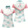Goofygear Personalized Women Polo Bowling Shirt Tropical Pattern Short Sleeve Polo Female Bowlers Jersey