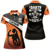 Goofygear I Play Darts Because I Like It Orange Halo Women Darts Polo Shirt Dart Jerseys For Women