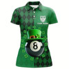 Goofygear Personalized St Patrick'S Day Billiard 8 Ball 3D Polo Shirts For Women, Shamrock Billiard Jerseys