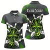 Goofygear Custom Celtic Shamprock St Patricks Bowling Polo Shirts For Women, Lucky Bowling Jerseys