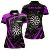 Goofygear Personalized Purple Glass Break Dart Polo Shirts Custom Dart Shirts For Women Dart Team Shirts
