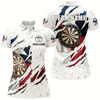 Goofygear Texas Flag Grunge Dart Polo Shirts Custom Patriotic Dart Shirts For Women Dart Jerseys
