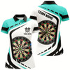 Goofygear Personalized Dartboard Turquoise Jerseys Women Darts Polo Shirts Custom Darts Uniform For Team Player