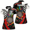 Goofygear Personalized Colorful Dartboard Women Darts Polo Shirts Custom Name Unique Darts Team Jerseys