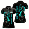 Goofygear Custom Cyan Dragon Bowling Polo Shirts Women Team Bowling Jerseys Bowler Outfit Apparel