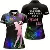 Goofygear Funny Black Multicolor Womens Golf Polo Shirt Custom Name You Say Girl Can'T Golf, I Say Watch Me