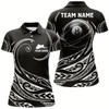 Goofygear Personalized Black White 8 Ball Pool Tribal Pattern Women Polo Shirts Custom 3D Billiard Pool Jersey