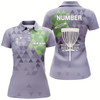 Goofygear Purple Camo Women Disc Golf Polo Shirts Custom Name And Number Disc Golf Basket Jerseys