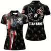 Goofygear Personalized Smoke Us Flag 8 Ball Billiard Polo Shirts For Women, Funny Billiard 8 Ball Wings Jerseys