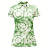 Goofygear Womens Golf Polo Shirts With Green Tie Dye Pattern Custom Name Team Golf Tops For Women