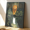 Lion And Sheep Canvas Artwork Featuring Poster And Scripture For Christian Gifts Inspirational Wall Art And Faith Based