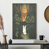 Lion And Sheep Canvas Artwork Featuring Poster And Scripture For Christian Gifts Inspirational Wall Art And Faith Based