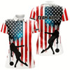 Goofygear Red White And Blue American Flag Bowling Polo Shirt For Women Custom Bowling Team Jerseys For Bowlers