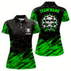 Goofygear Personalized 3D All Over Print Skull Darts Polo Shirt Green Black Dart Jerseys For Women
