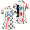 Goofygear Personalized Vintage Smoke White Us Flag Billiard Polo Shirts For Women, 8 Ball Pool Team Jerseys Style 2
