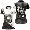 Goofygear Your Hole Is My Goal Custom Black And White Smoke Womens Golf Polo Shirts Ladies Golf Apparel