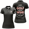 Goofygear Black Leopard Womens Golf Polo Shirts Custom Name I Just Want To Play Golf Drink Wine And Take Naps