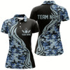 Goofygear Blue Camo Custom Army Bowling Team Shirts Personalized Bowling League Shirts For Women