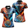 Goofygear Personalized Dart Board Water Fire 3D Dragon Darts Shirts For Women, Team League Darts Jerseys