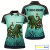 Goofygear Custom Women'S Darts Polo Jersey Green Octopus Play Dart Arrows For Darts Team