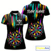 Goofygear Custom Colorful Grunge Dartboard Darts Jerseys For Women, Darts Team Shirt Personalized Style 1