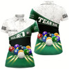 Goofygear Personalized Billiard Balls 3D Polo Shirts For Women, Custom Less Talk More Chalk Billiard Jerseys