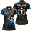 Goofygear Personalized Billiard Player 3D Polo Shirts For Women, Custom 8 Ball Pool Trophy Emblem Jerseys
