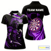 Goofygear Custom Black And Purple Dartboard Warriors Darts Shirt For Women Outfits Dart Team Shirt