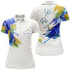 Goofygear Lets Par Tee Colorful Water Color Womens Golf Tops Custom Golf Shirts For Women, Golf Gifts