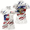 Goofygear Billiards Balls 8 Ball Pattern White Us Flag Custom Name Billiard Polo Shirts For Women