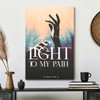 You Word Is A Lamp To My Feet Bible Verse With Jesus Lion Painting Canvas Wall Art For Faith-Based Christian Gifts And