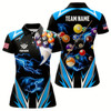 Goofygear Personalized Thunder Blue Billiard Balls Shirt For Women Custom Us Billiard Jerseys 8 Ball Pool Shirts