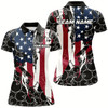 Goofygear American Flag Custom Patriotic Bowling Shirts For Women, Team Bowling League Shirts Uniform Style 2