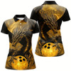 Goofygear Black And Gold Custom Dragon Bowling Shirts For Women, Dragon Bowling League Shirts Outfits Style 1