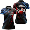 Goofygear Black, Red And Blue Custom Patriotic Bowling Shirts For Women, Us Bowling Team Shirts Style 1