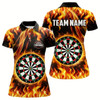 Goofygear Flame Darboard Fire Pattern Custom Women Darts Shirts Team Jerseys