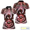 Goofygear Personalized Thunder Lightning Dragon Billiard Shirt For Women, Red 8 Ball Pool Team Jersey
