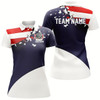Goofygear Custom American Flag Bowling Jerseys For Women, Patriotic Bowling Shirts