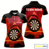 Goofygear Red Smoke Headphones Dartboard Funny Darts Shirt For Women - Custom Team Jersey