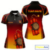 Goofygear Persionalized Dartboard In Bombs Red-Yellow Dart Shirt For Women, Dart Jerseys