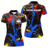 Goofygear Personalized Colorful Bowling Shirts For Women, Custom Name Bowling Team Jerseys Style 1