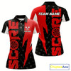 Goofygear Red Score Dartboard Grunge Darts Shirt For Women - Custom Name & Team Jersey