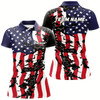 Goofygear American Flag Custom Bowling Team Shirts For Women, Patriotic Bowling Team Jerseys Style 1