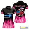 Goofygear Us Flag Dartboard & Dart Arrows Custom Flaming Darts Shirt For Women Opt1 - Pink