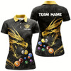 Goofygear Personalized Yellow Black Dragon Billiard Balls Pool Shirts For Women, Billiard League Team Jerseys