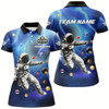 Goofygear Personalized Astronaut Billiard Balls 3D Printed Shirts For Women Custom Funny Billiard Apparel Blue