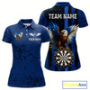 Goofygear Us Flag Eagle Dartboard Grunge Blue Darts Shirt For Women - Custom Name & Team Jersey