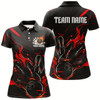 Goofygear Black And Red Custom Name Bowling Tournament Jerseys For Women, Bowling Team Shirts Style 2