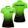 Goofygear Black And Green Custom Skull Pickleball Shirts For Women, Halloween Pickleball Team Outfit