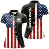 Goofygear Us Flag Custom Bowling Team Shirts For Women Bowling Ball Pattern Patriotic Gifts